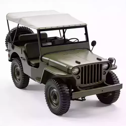 WWII Utility Jeep 3D Model