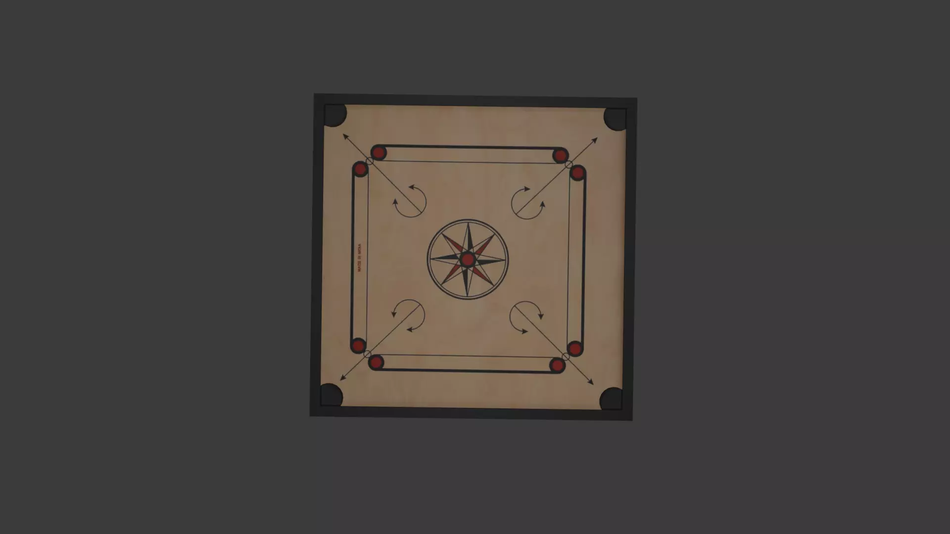 Carrom Games Free low-poly 3D model