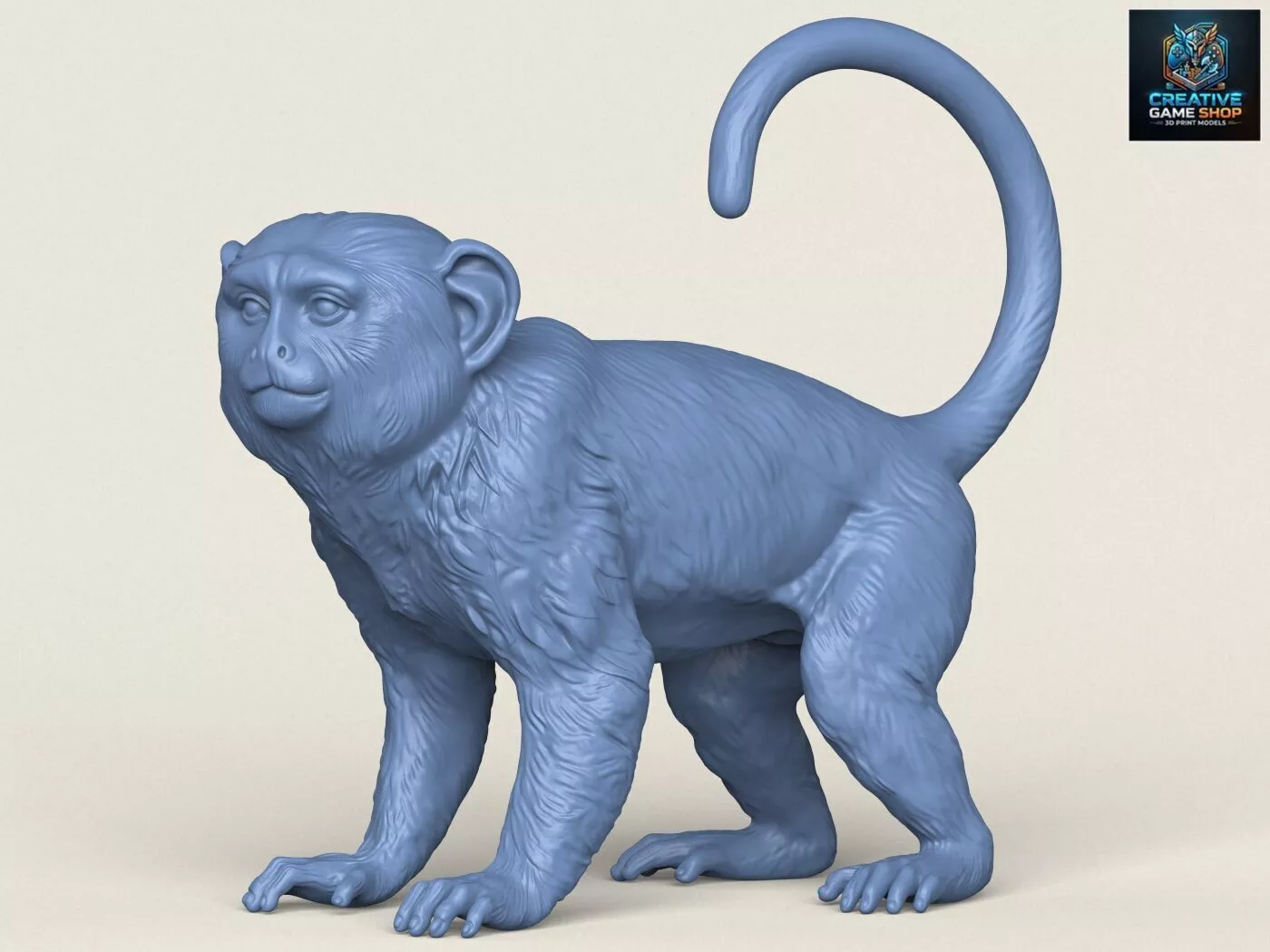 Macaque Monkey 3D print model