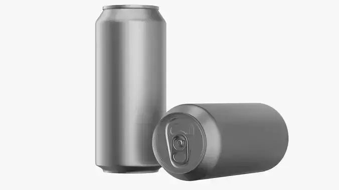 Realistic Aluminum Beverage Energy Can 440ml Mockup