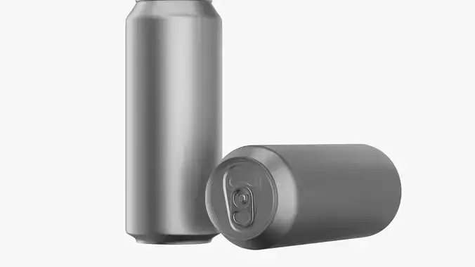 Realistic Aluminum Beverage Craft Can 473ml Mockup