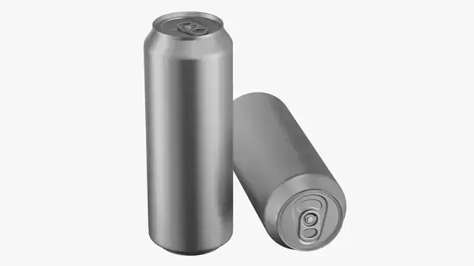 Realistic Aluminum Beverage Oversize Can 550ml Mockup