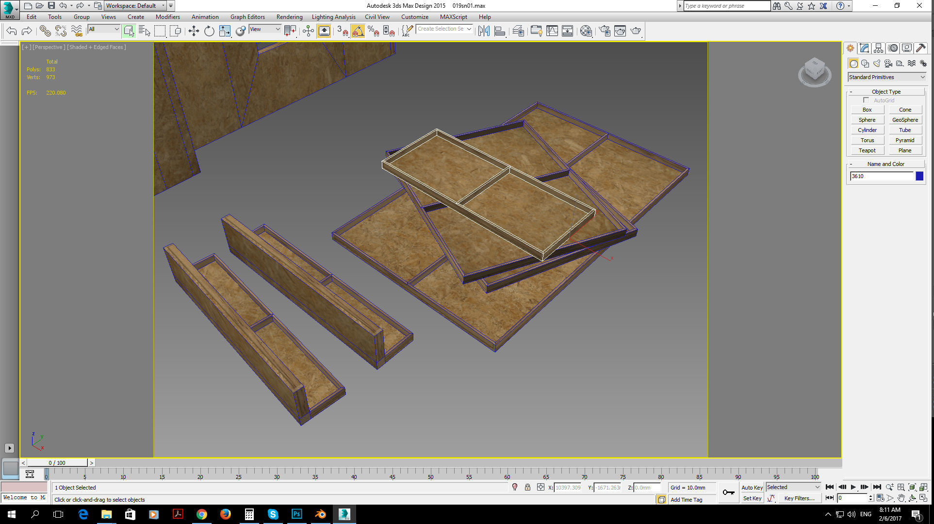 modular construction site and wall partitions Low-poly 3D model_8