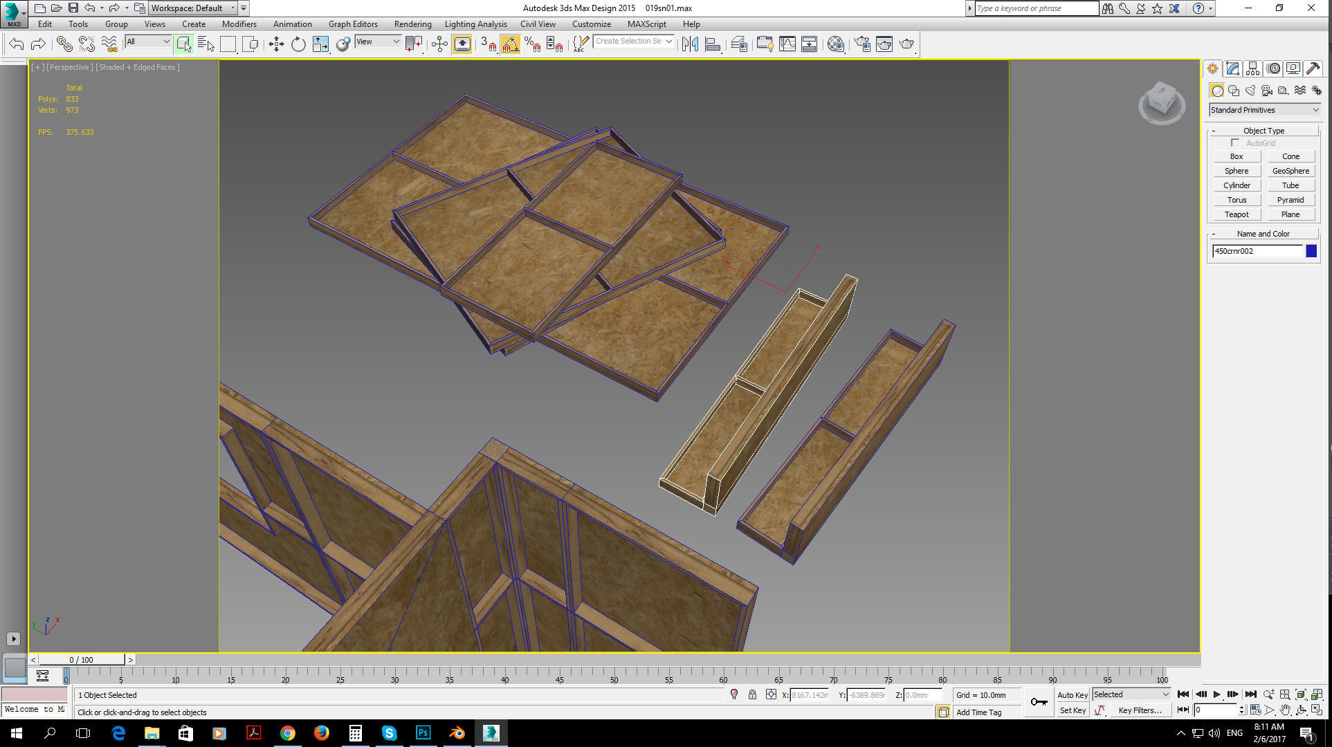 modular construction site and wall partitions Low-poly 3D model_9