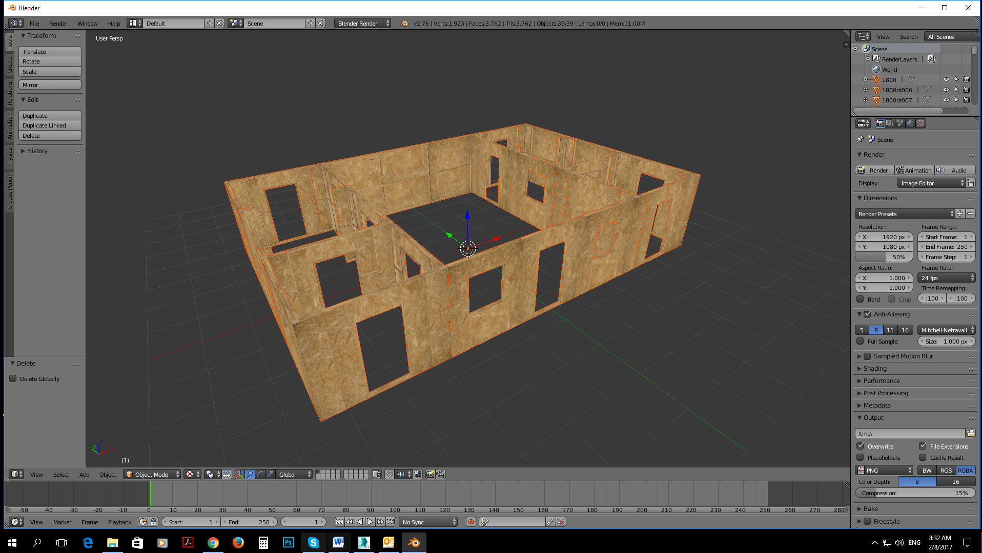 low poly construction site level with modular assets Low-poly 3D model_2