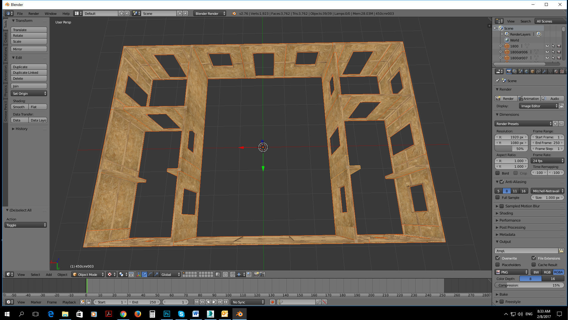 low poly construction site level with modular assets Low-poly 3D model_3