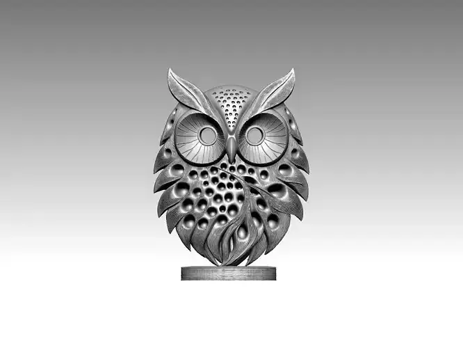  owl head statue