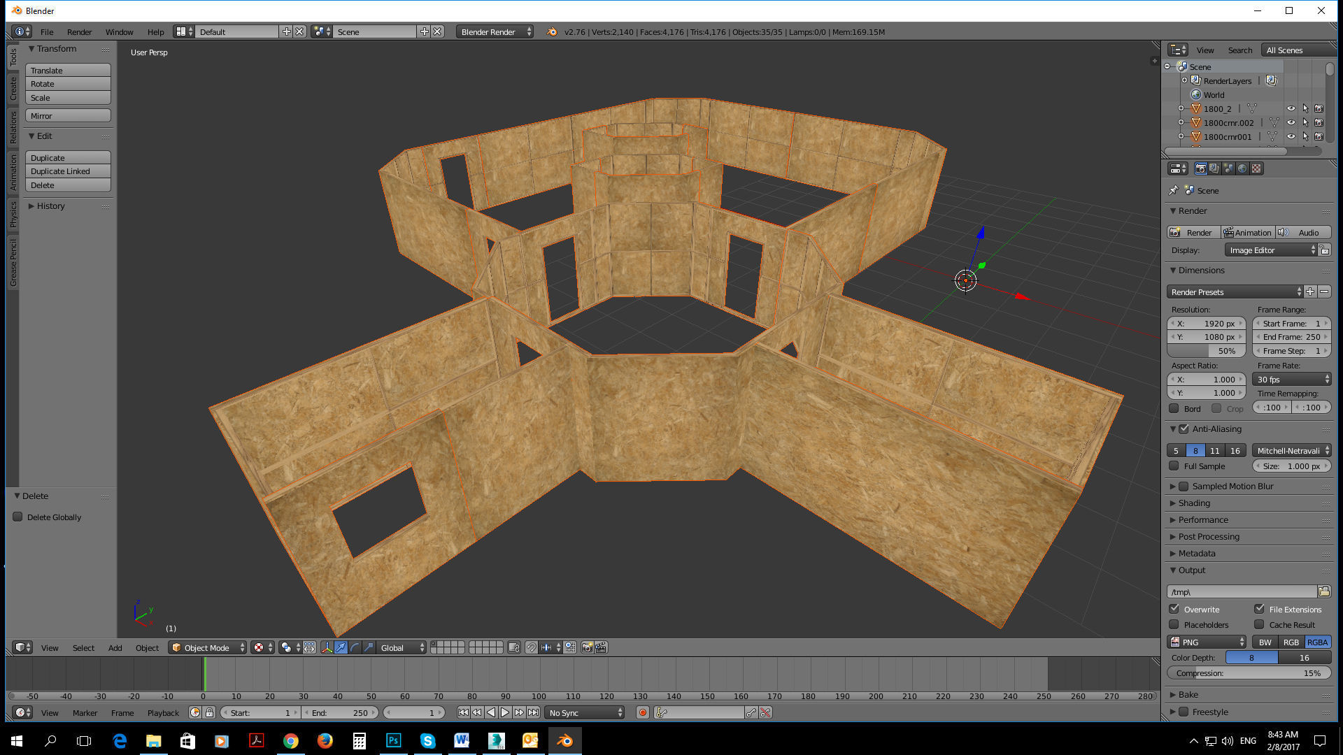 modular assets construction site level Low-poly 3D model_1