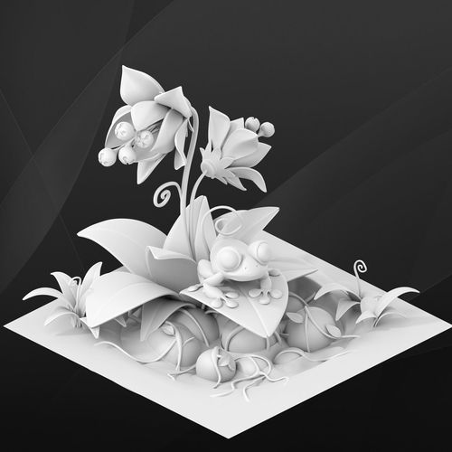 Fantasy game building - Frogs Free 3D model