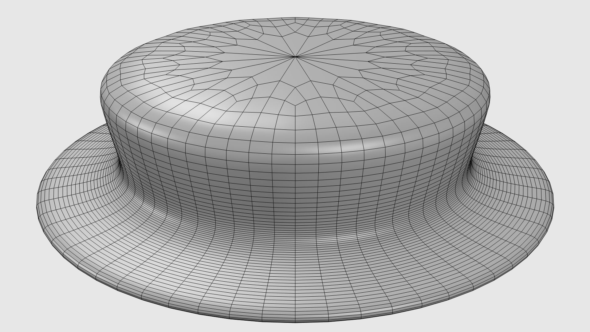 short hat Low-poly 3D model_3