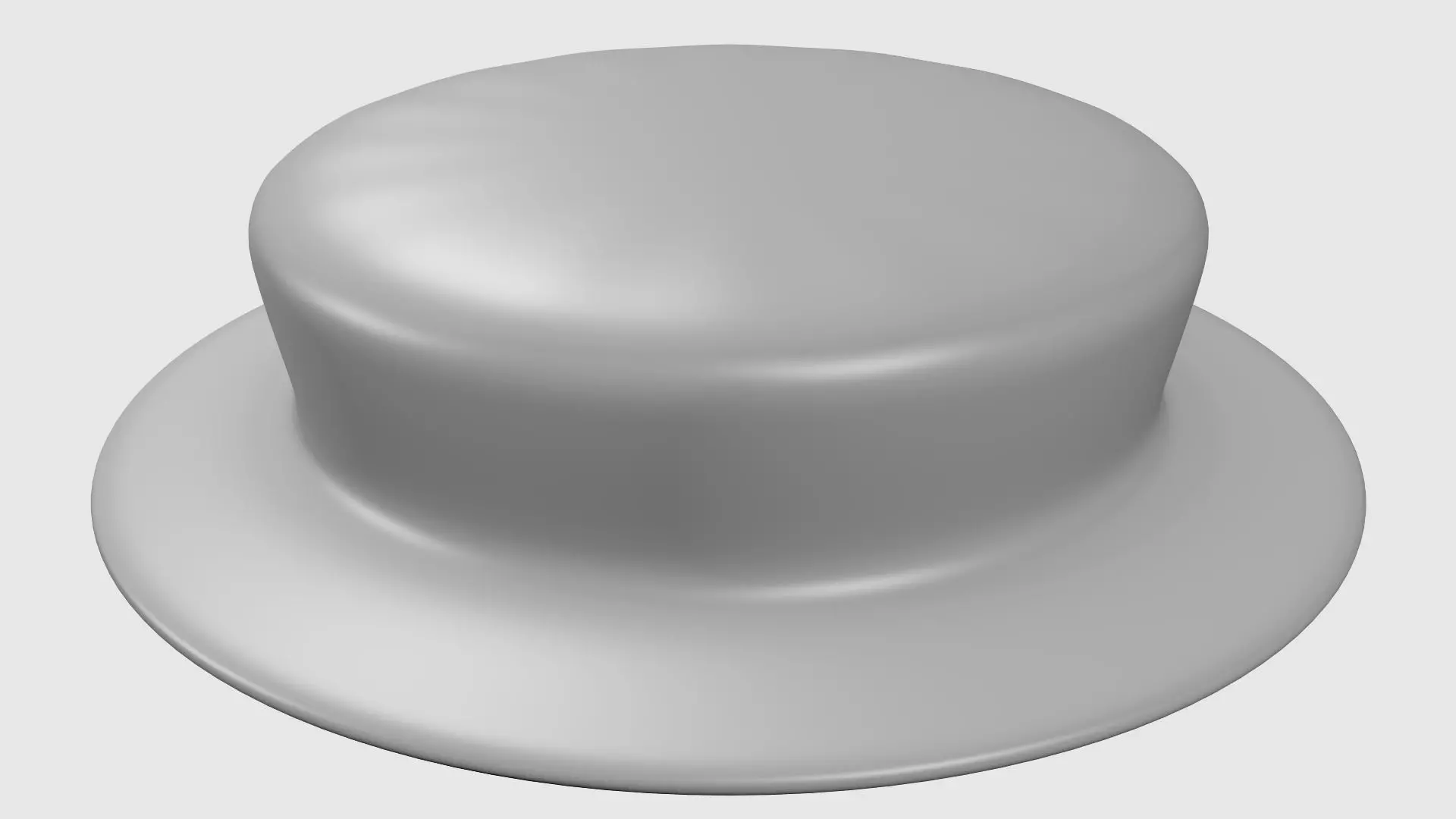 short hat Low-poly 3D model_0