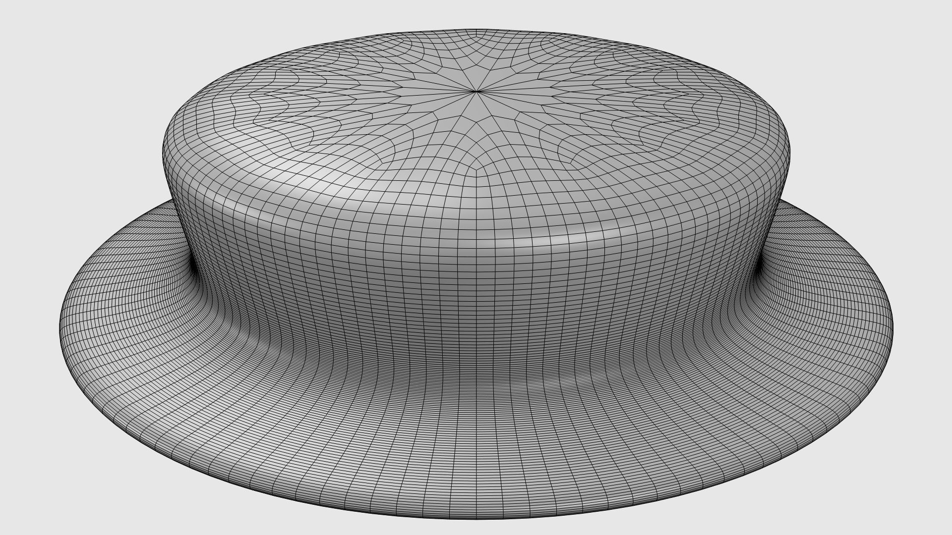 short hat Low-poly 3D model_4