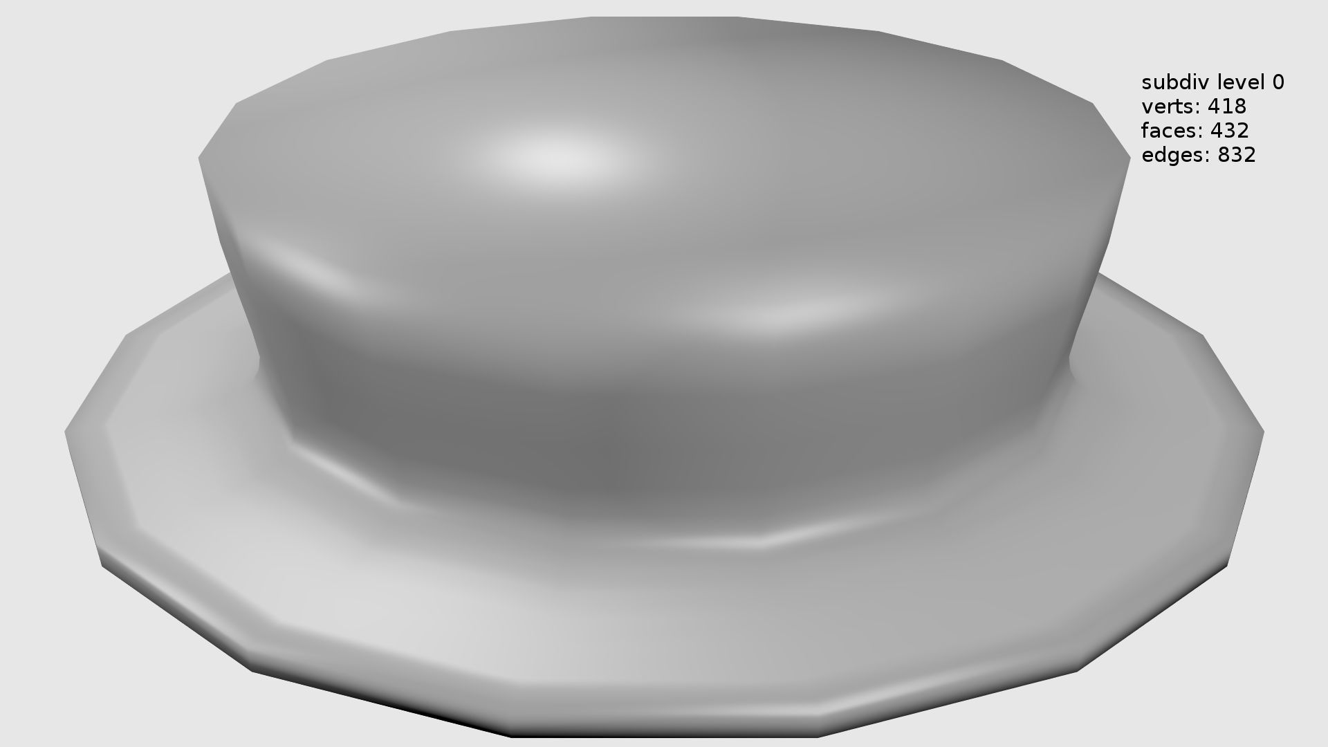 short hat Low-poly 3D model_10