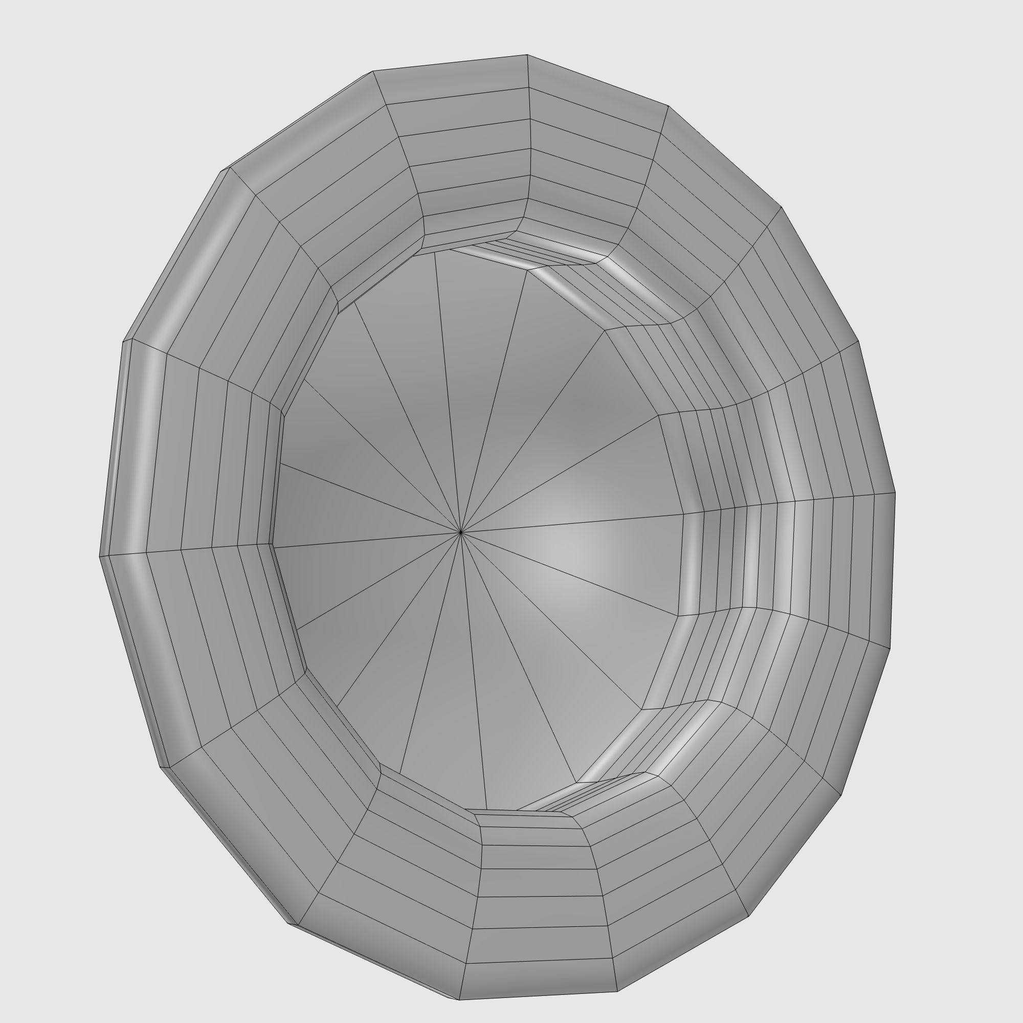 short hat Low-poly 3D model_5