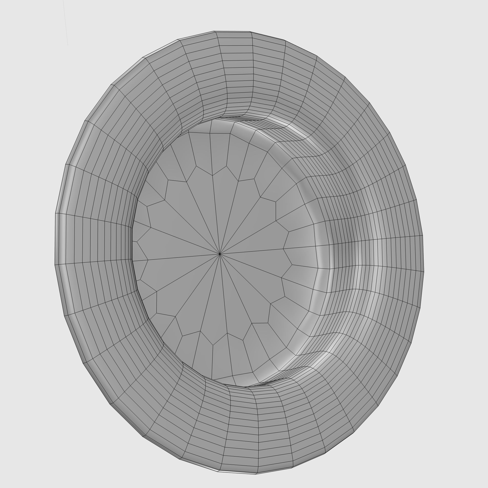 short hat Low-poly 3D model_6