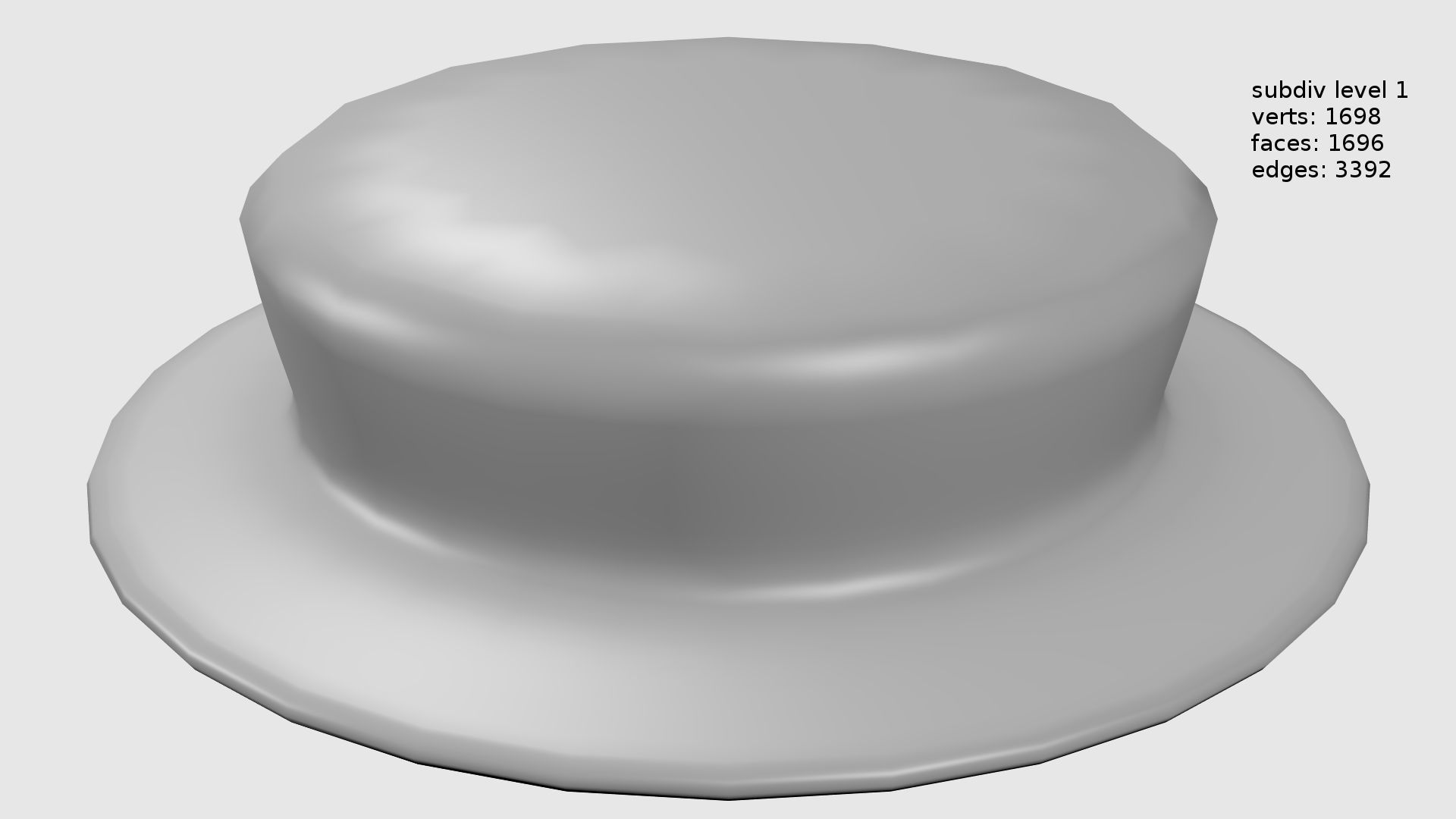 short hat Low-poly 3D model_11