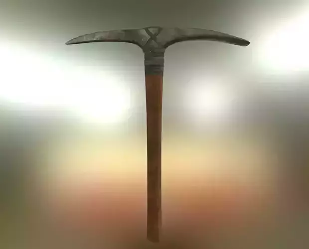 Iron Pickaxe - Game Ready PBR Prop Tool Mining