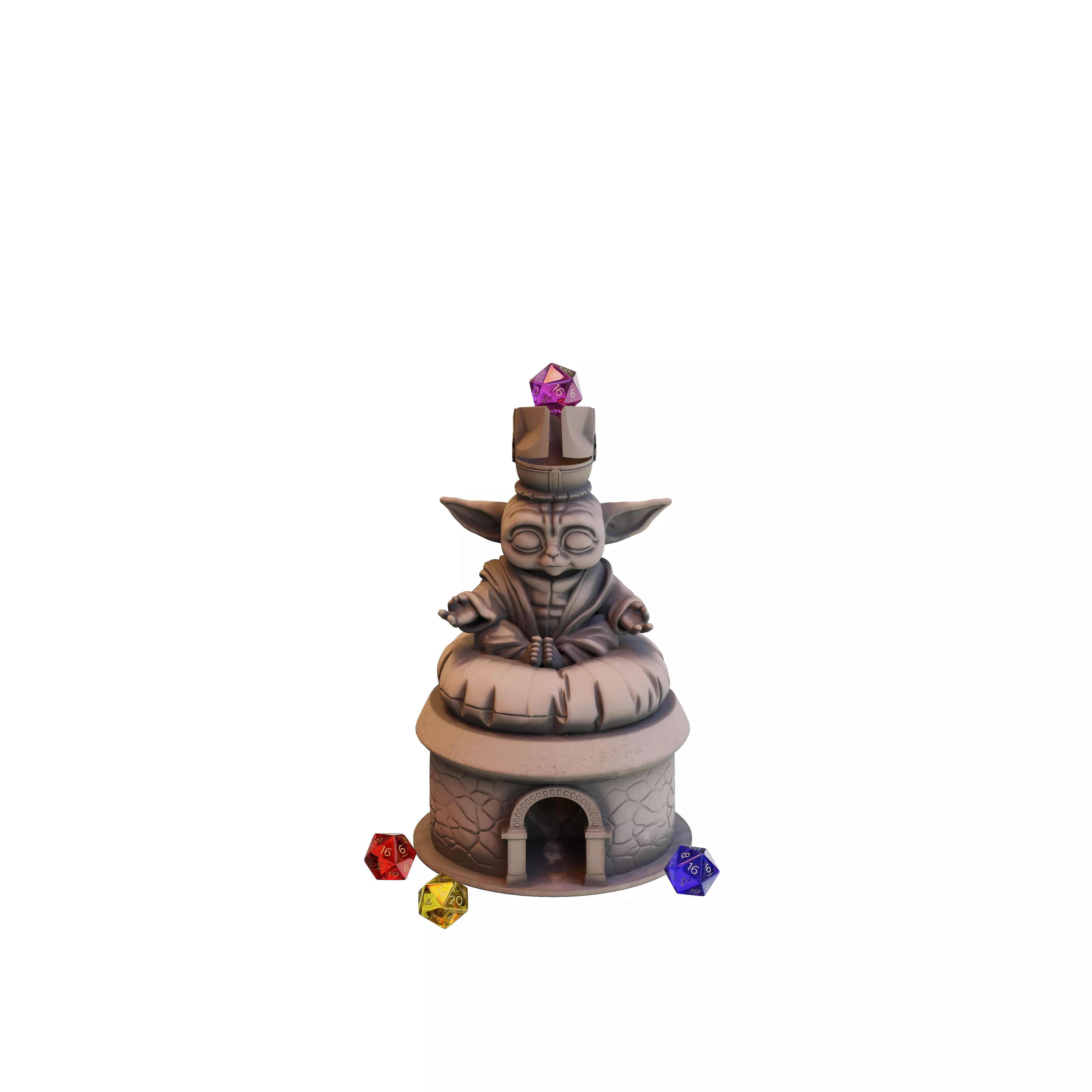 Baby Yoda Dice Tower 3D print model