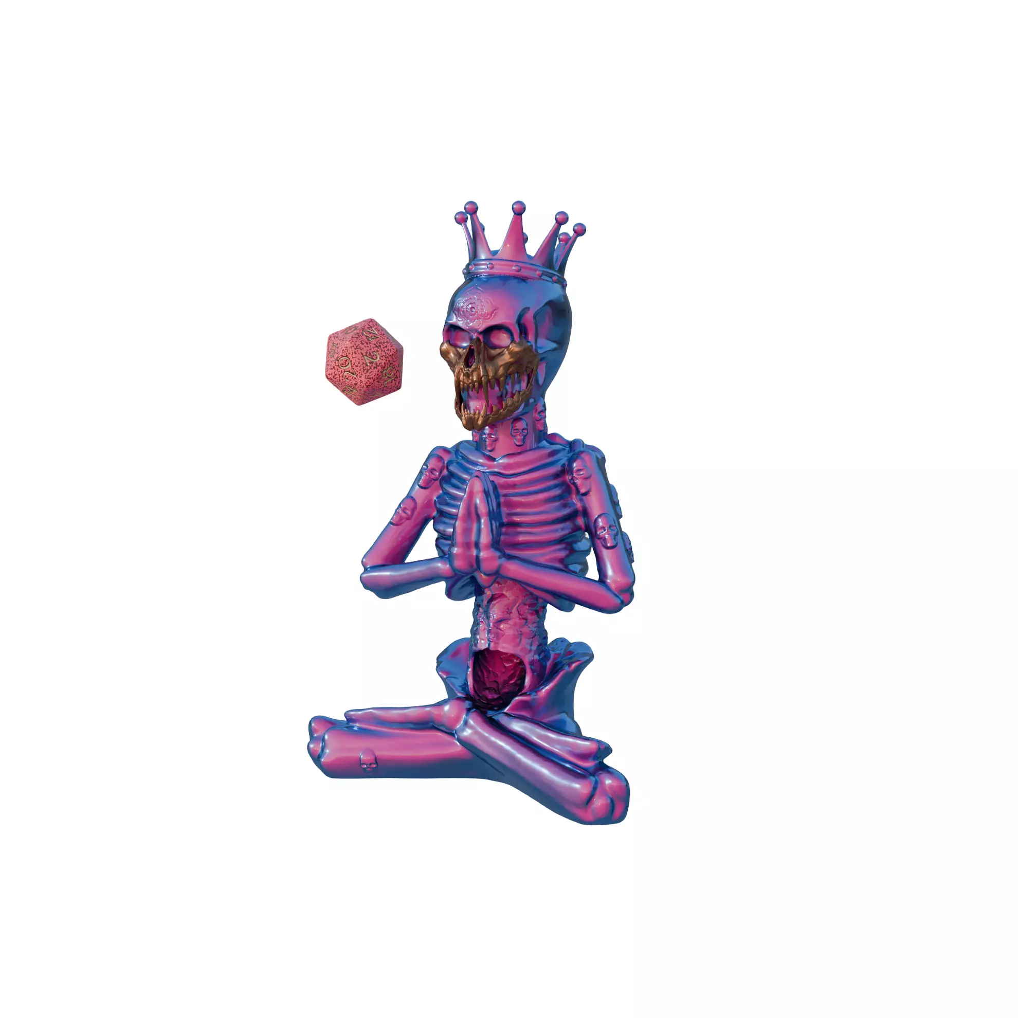 Yoga Skeleton Dice Tower Free 3D print model