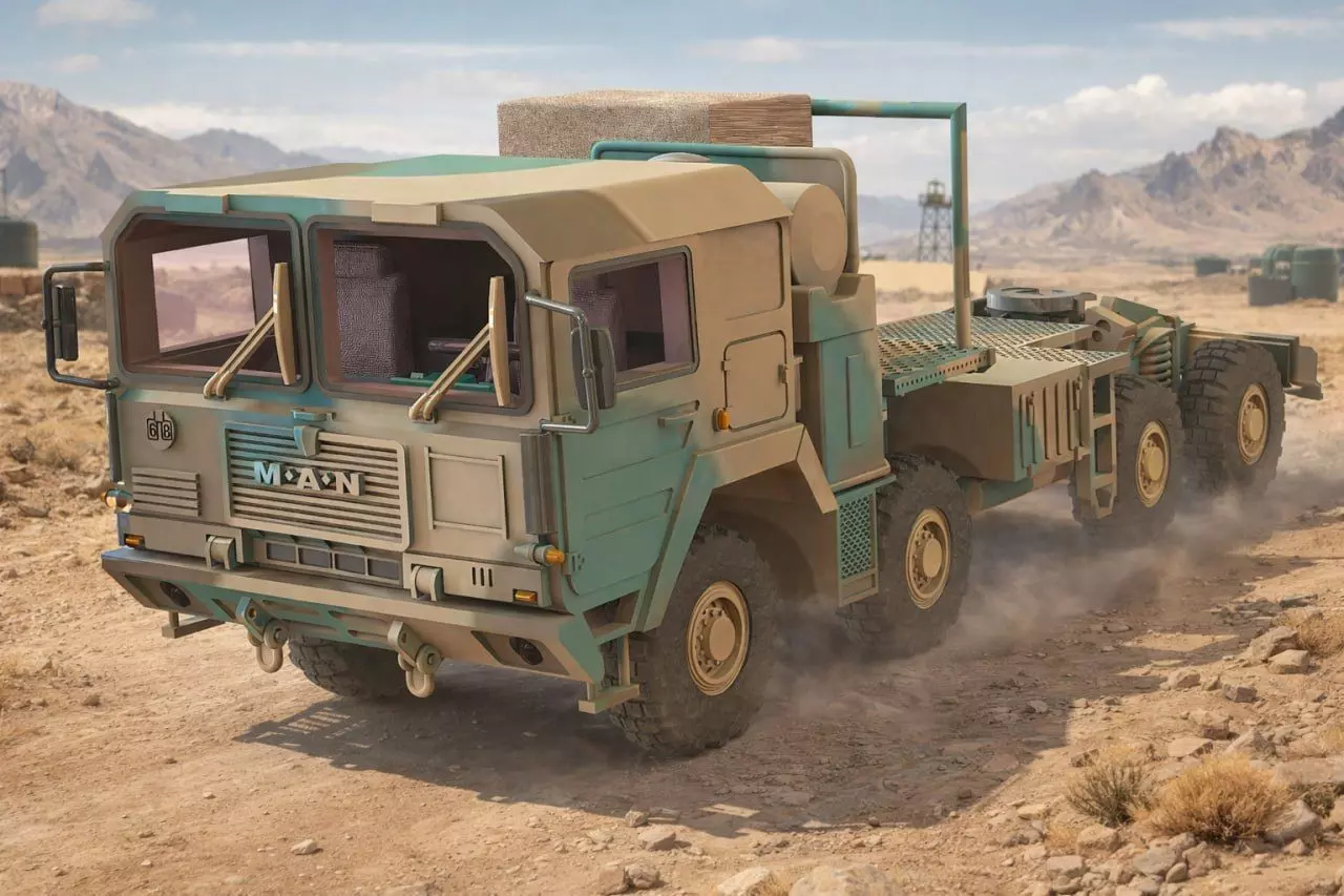MAN CAT A1 8x8 Cargo Truck 3D print model
