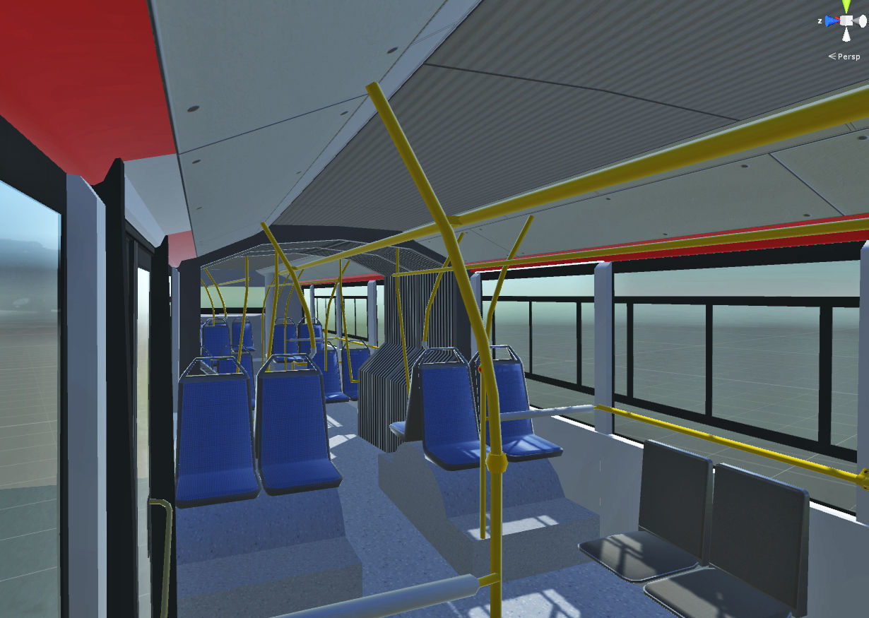 Long Bus with interior Low-poly 3D model_5