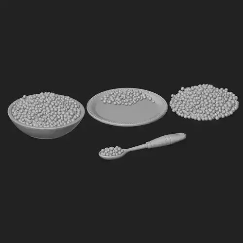 Serving Peas Set  3D print model 5