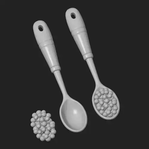 Serving Peas Set  3D print model 7