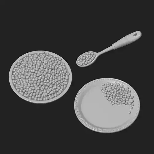 Serving Peas Set  3D print model 6