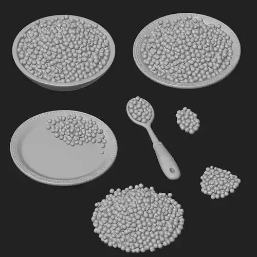 Serving Peas Set  3D print model 2