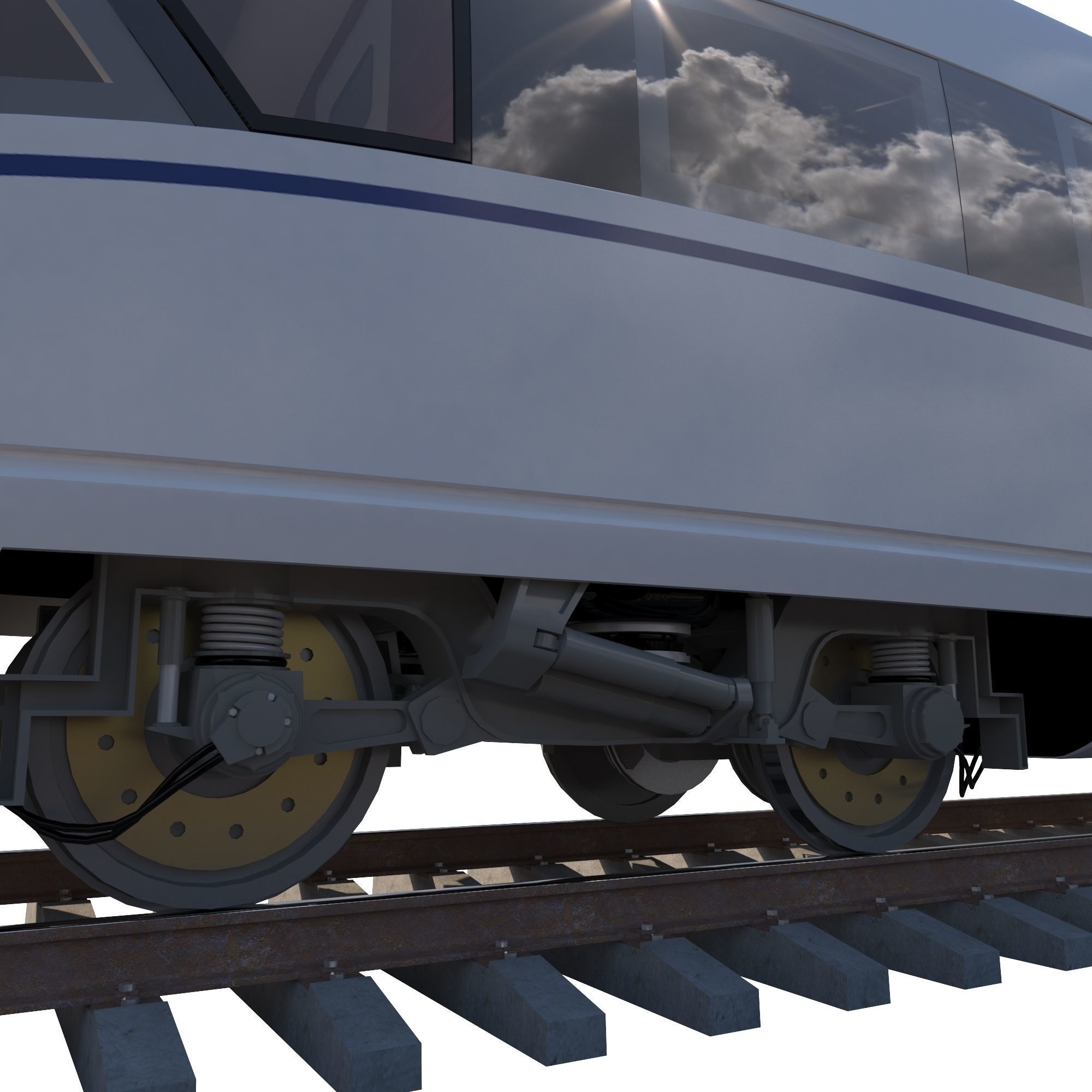 Hi-speed Electric Train Siemens Velaro CRH China 3D model_11