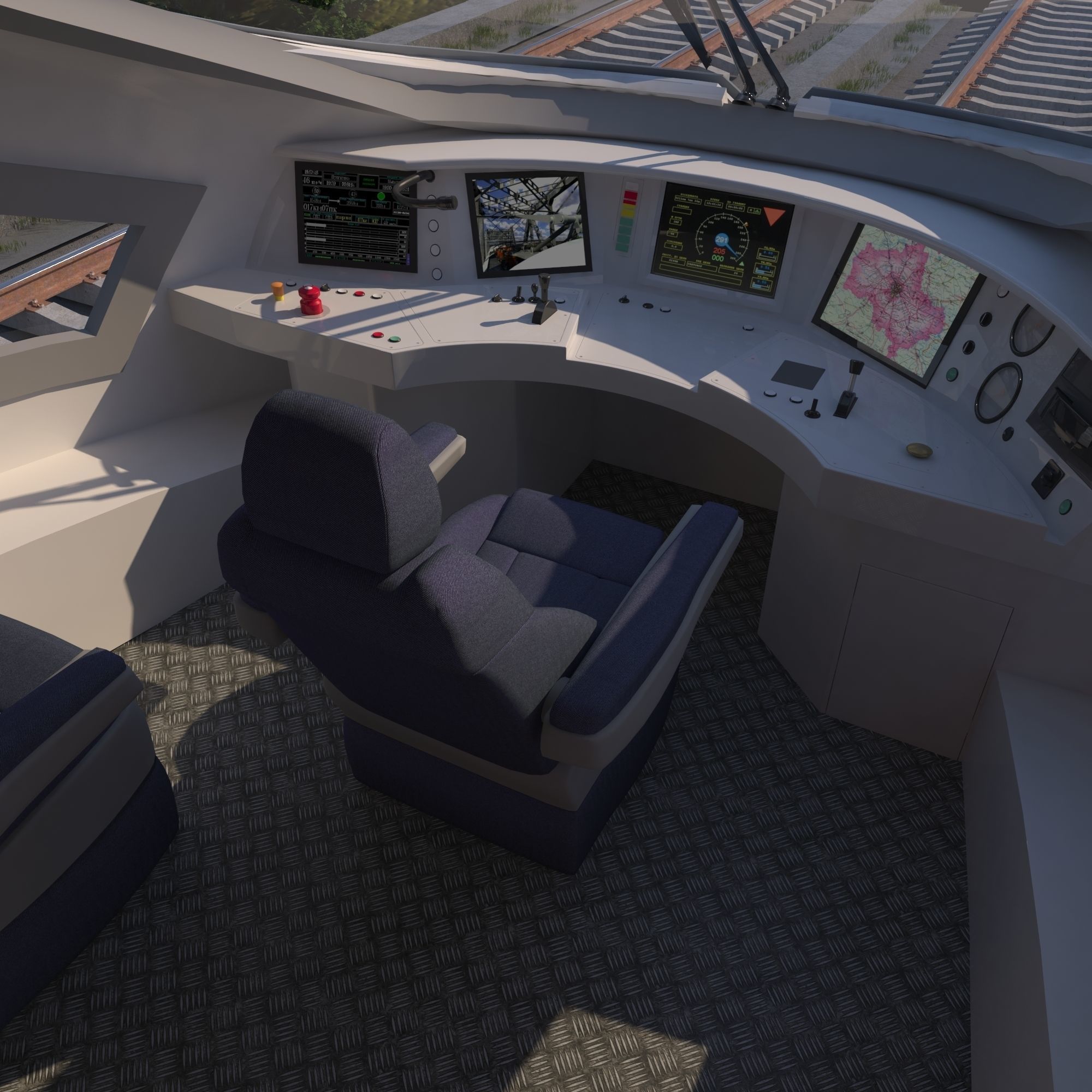 Hi-speed Electric Train Siemens Velaro CRH China 3D model_14