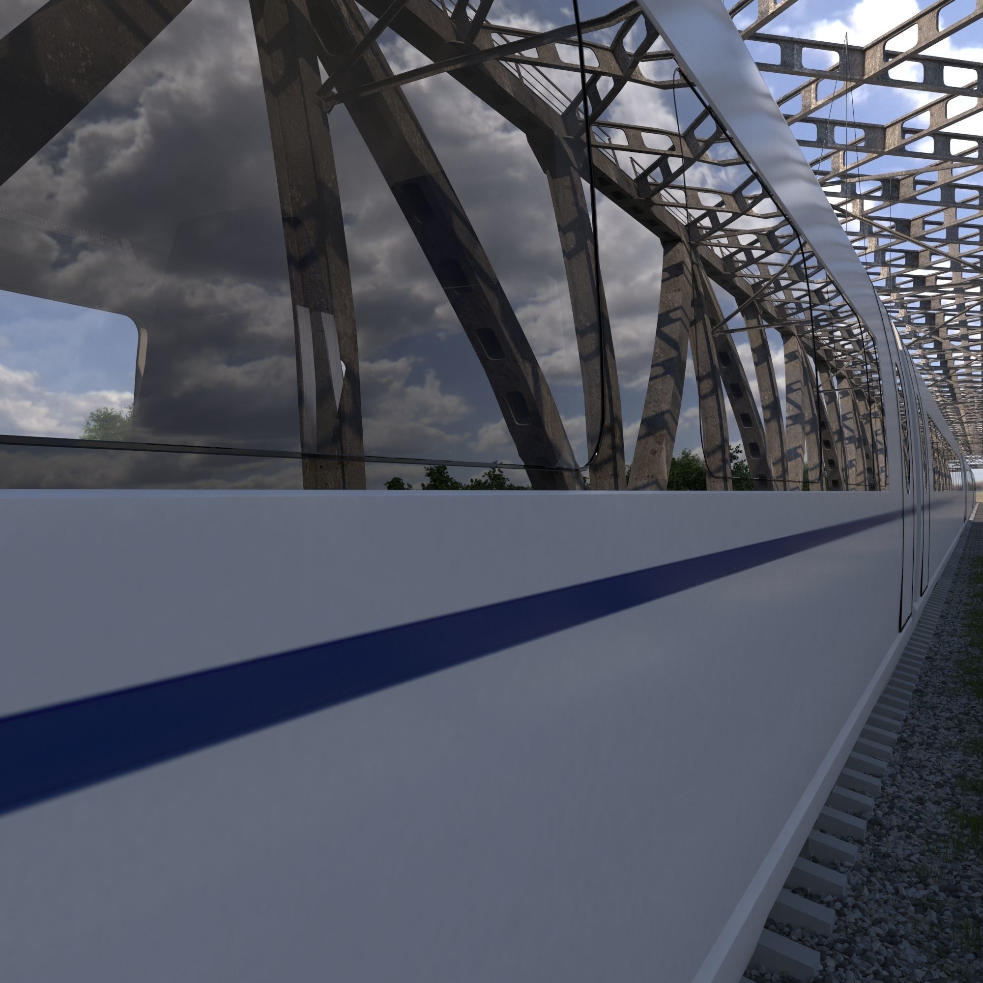 Hi-speed Electric Train Siemens Velaro CRH China 3D model_7