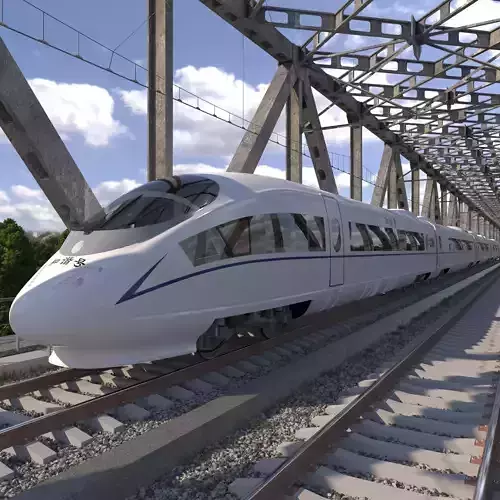 Hi-speed Electric Train Siemens Velaro CRH China 3D model