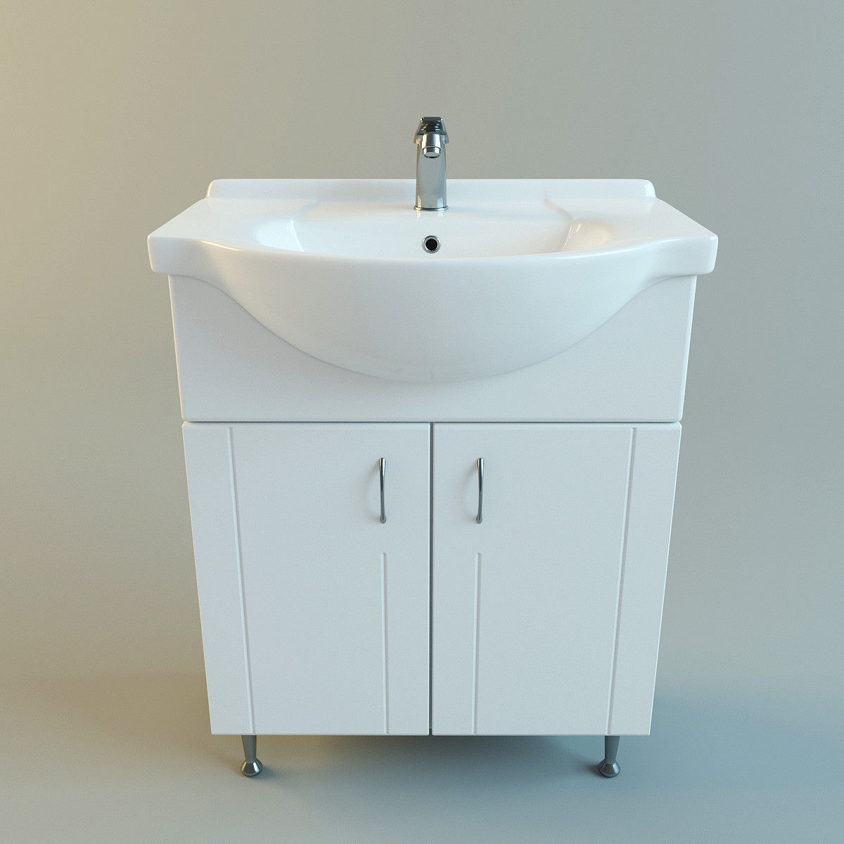 Washbasin bathroom sink 3D model_1