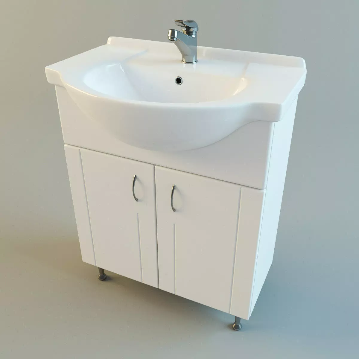 Washbasin bathroom sink 3D model_0