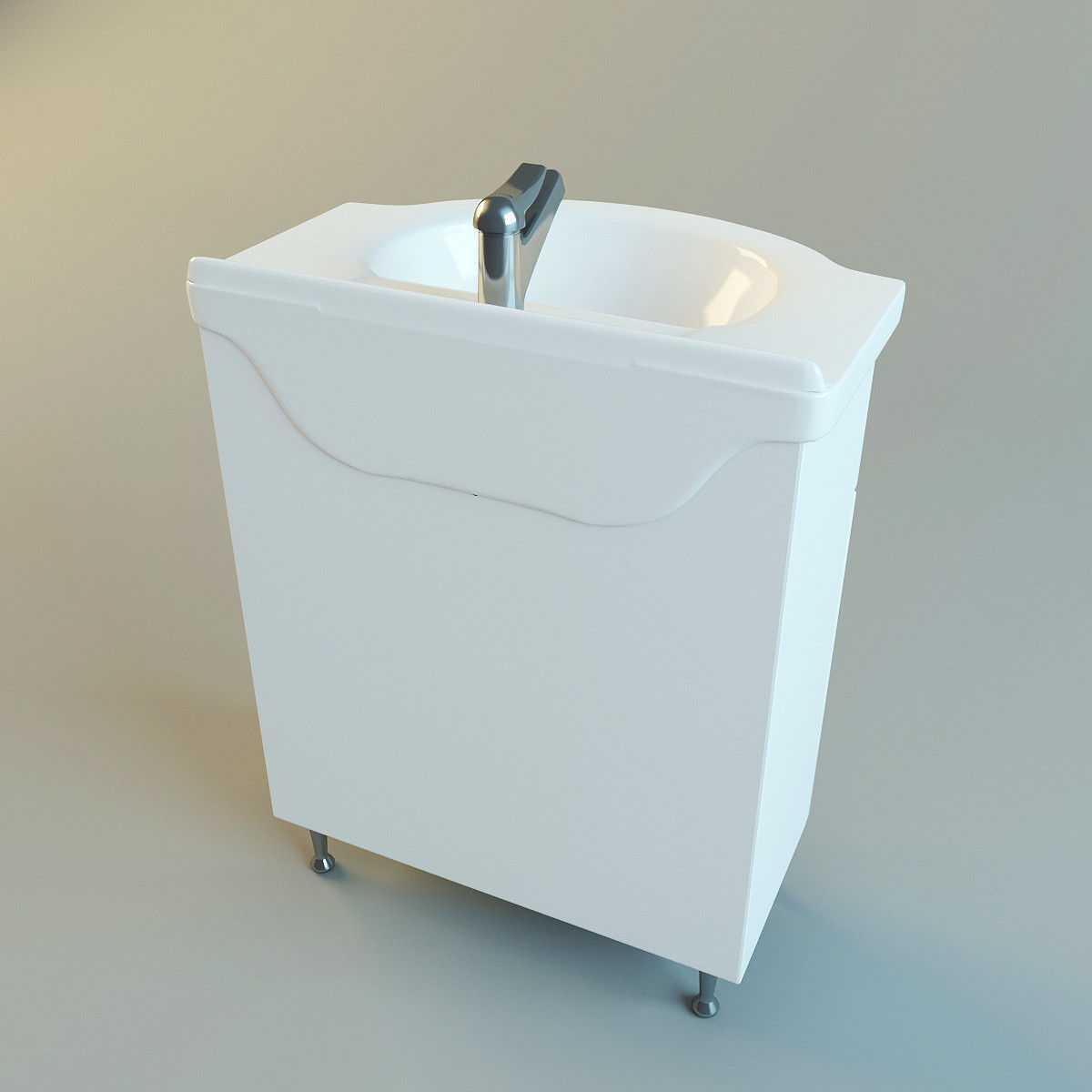 Washbasin bathroom sink 3D model_4