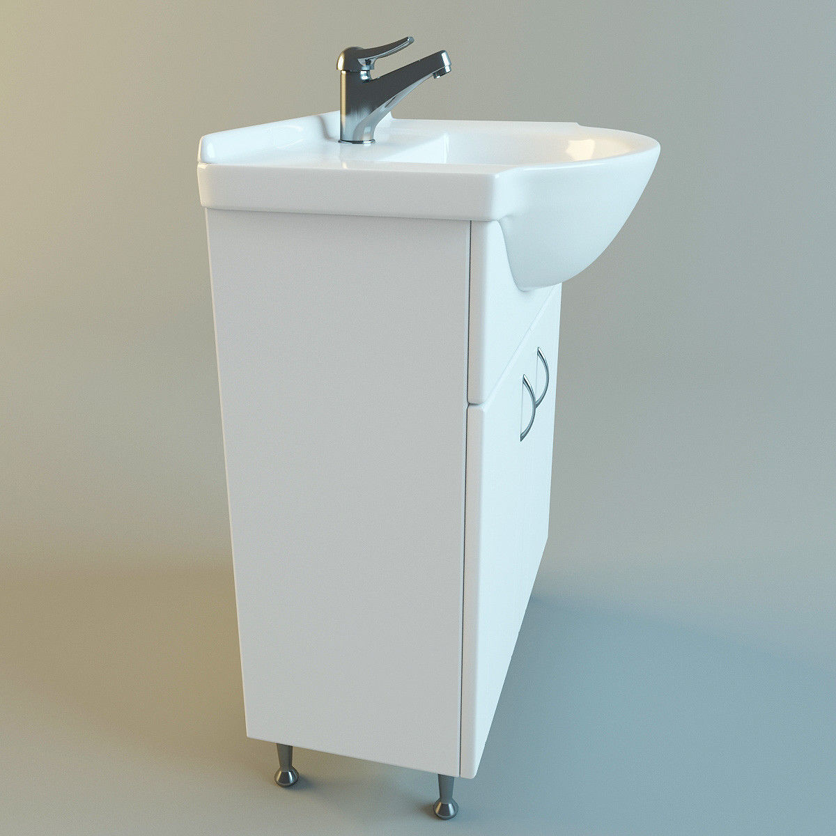 Washbasin bathroom sink 3D model_3