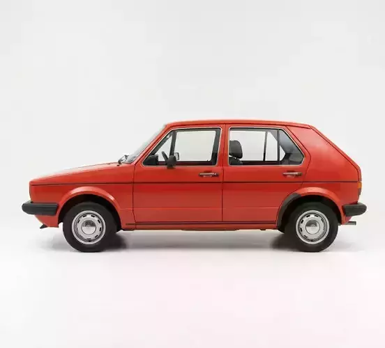 Volkswagen Golf Mk1 Low-poly 3D model 7
