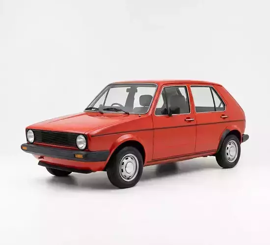Volkswagen Golf Mk1 Low-poly 3D model