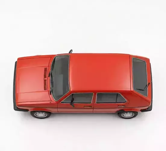 Volkswagen Golf Mk1 Low-poly 3D model 4