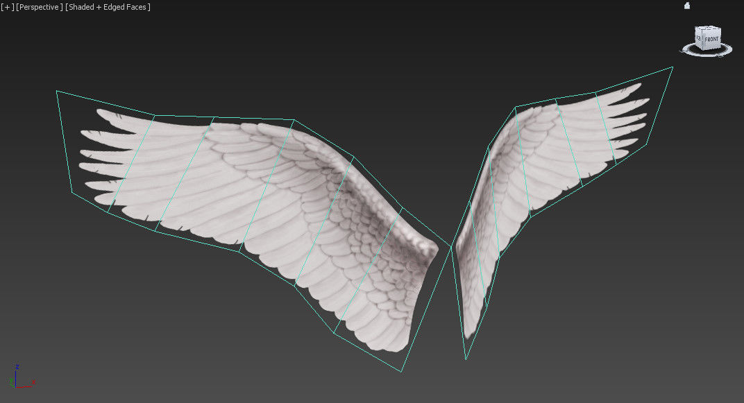 Angel Wings Type 3 Free low-poly 3D model_2