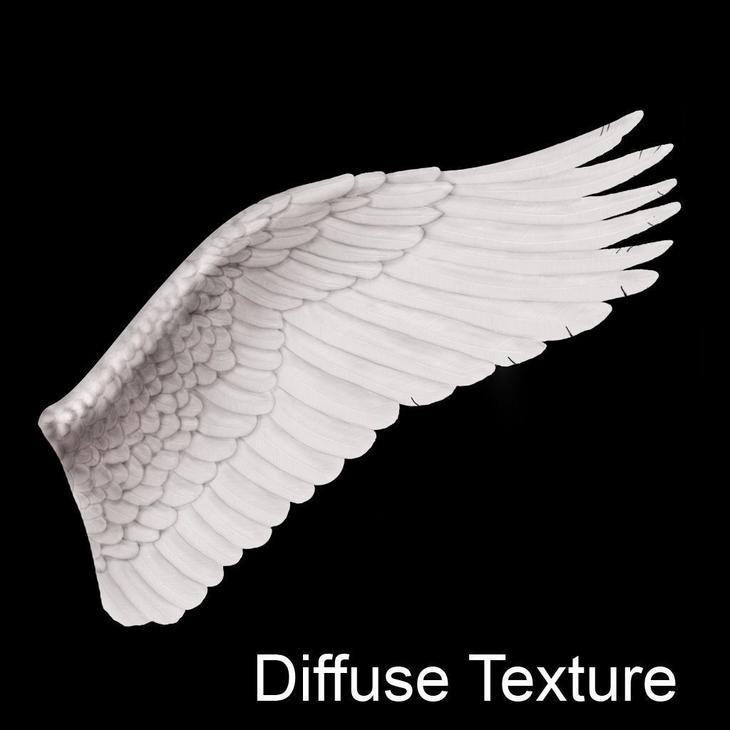 Angel Wings Type 3 Free low-poly 3D model_6