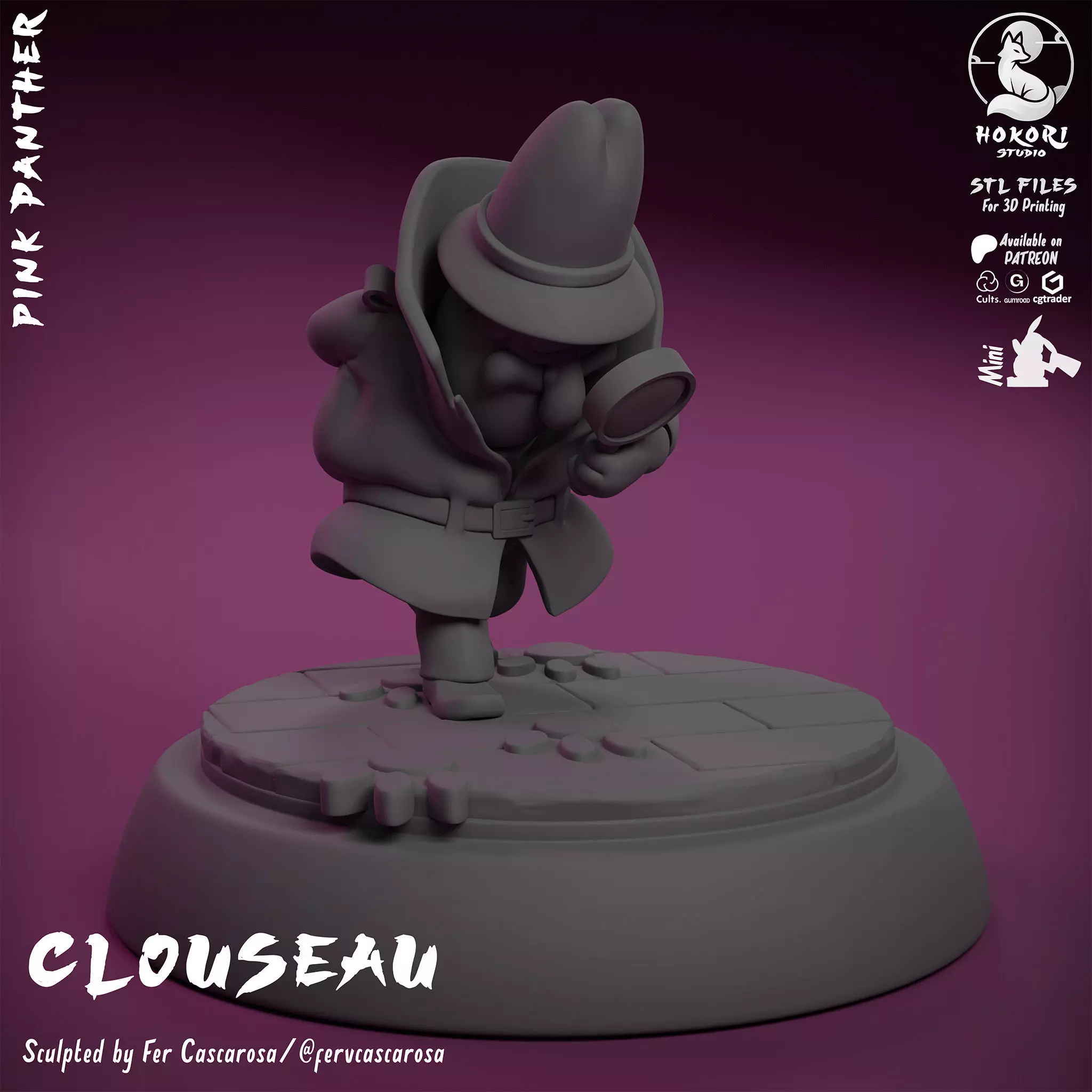 Inspector Clouseau 3D print model