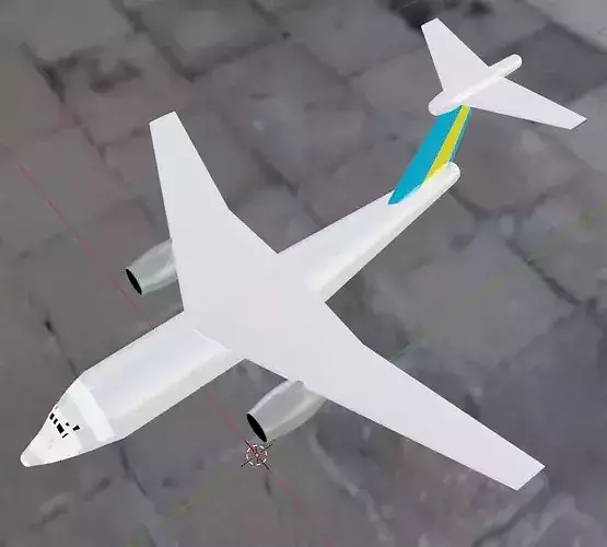 Fictional aircraft An-74-300TK Inspired series 3D model