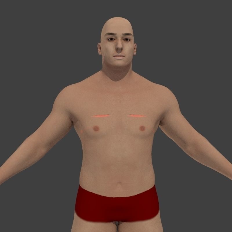 beach crownd extras for far shots 3D model_60