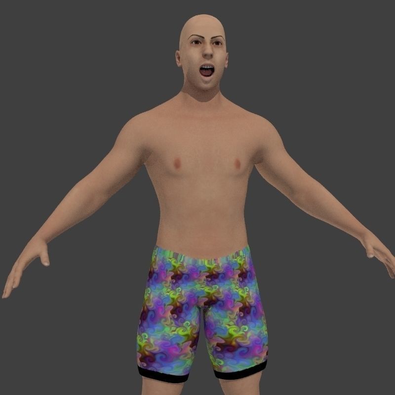 beach crownd extras for far shots 3D model_54