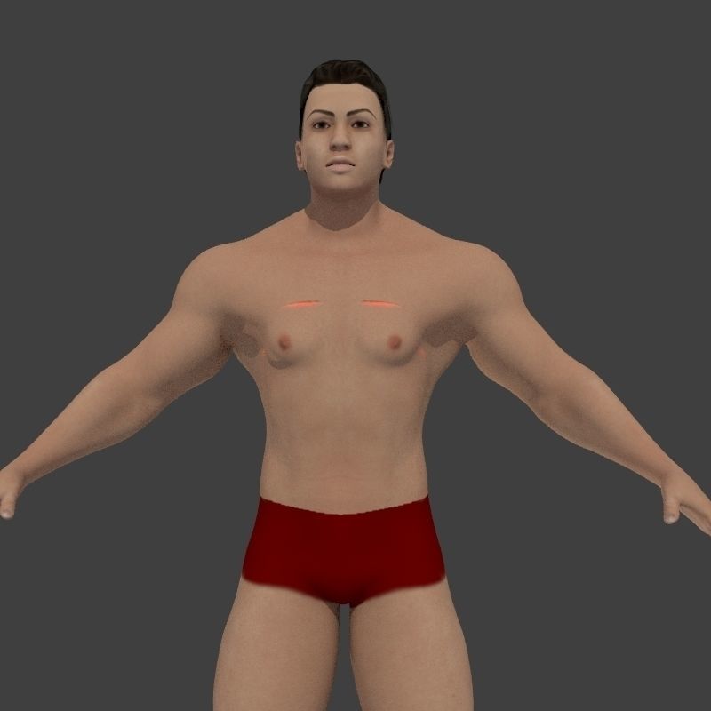 beach crownd extras for far shots 3D model_19