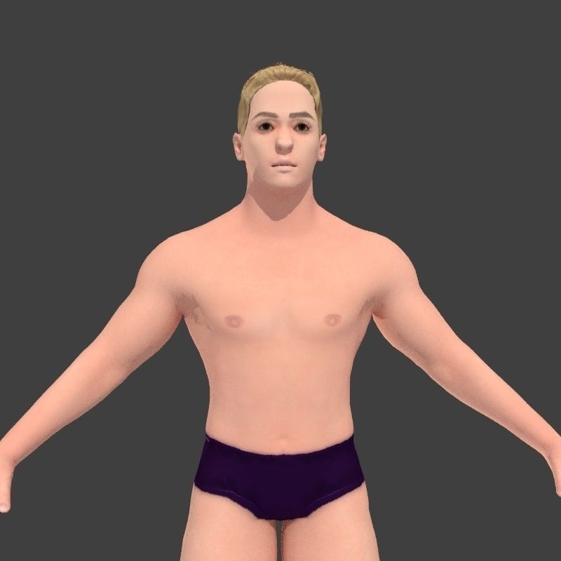 beach crownd extras for far shots 3D model_62