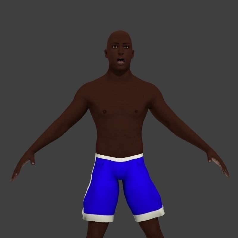 beach crownd extras for far shots 3D model_37