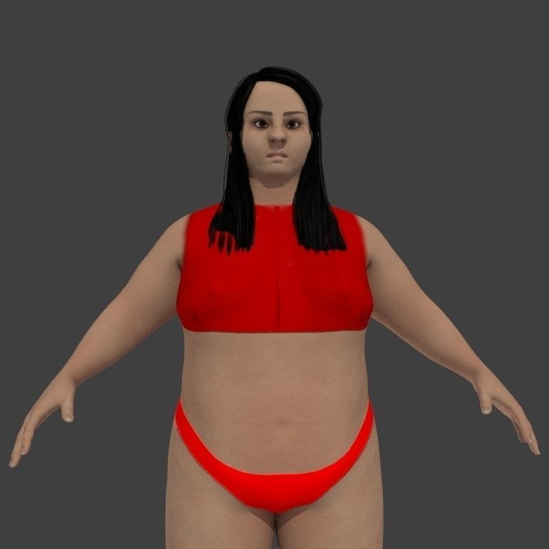 beach crownd extras for far shots 3D model_41